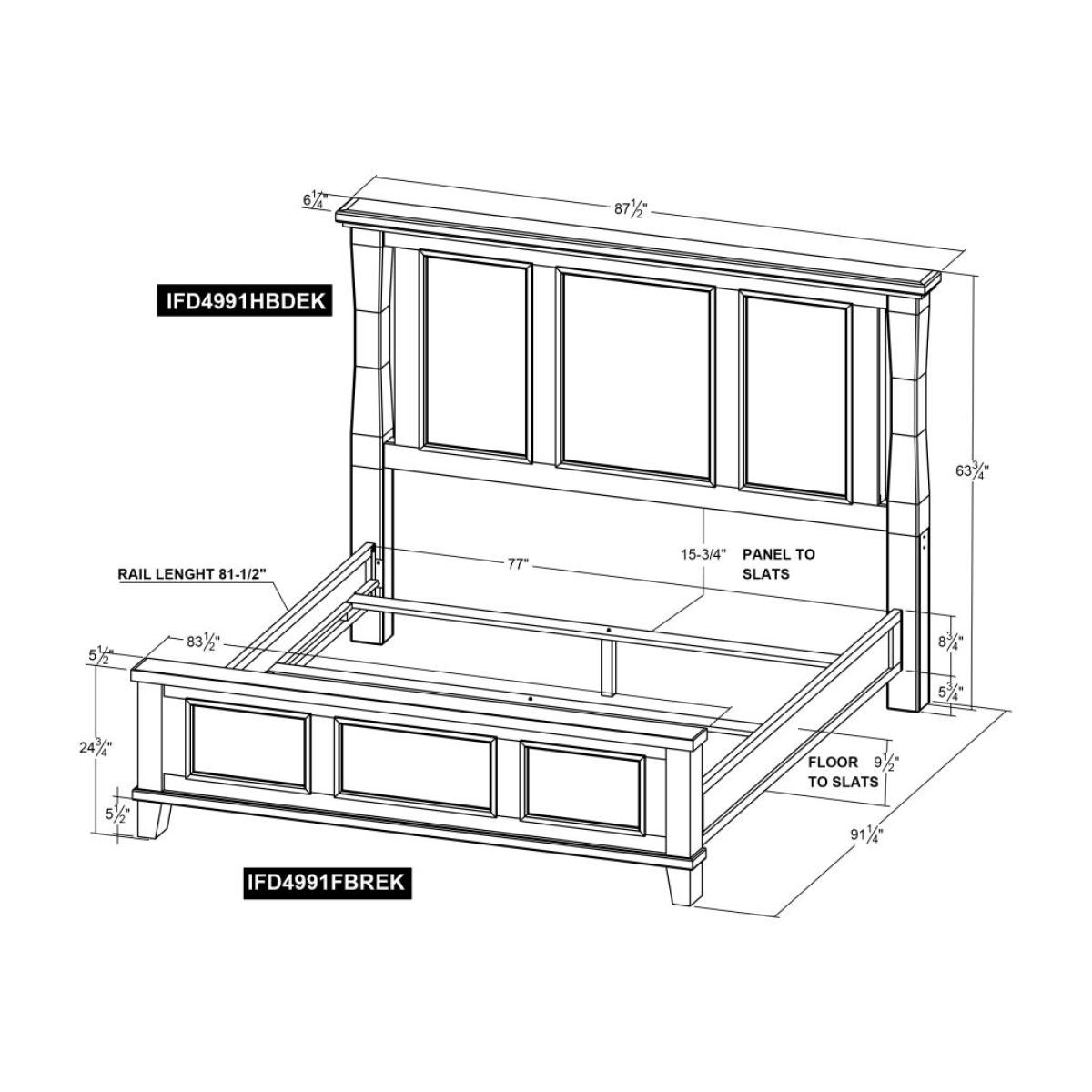 6/6 Eastern King Footboard & Rails - Stoa - Image 10