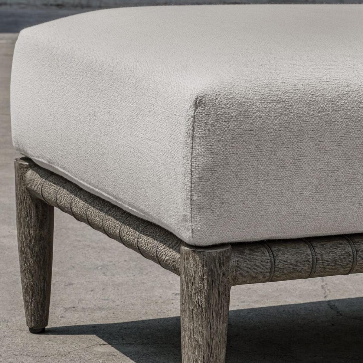 Borneo Outdoor Ottoman, Oyster - Image 5