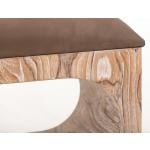 Upholstered Seat Bench with Two Open Shelves - Balam - Image 7