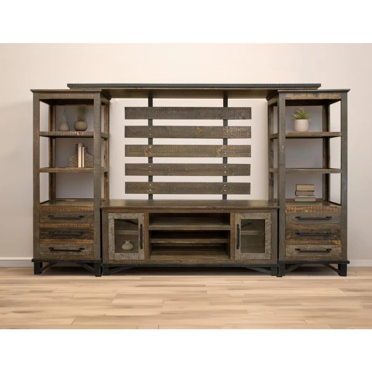 3 Drawer Pier / Bookcase – Loft Brown Bookcases Bookcases 6