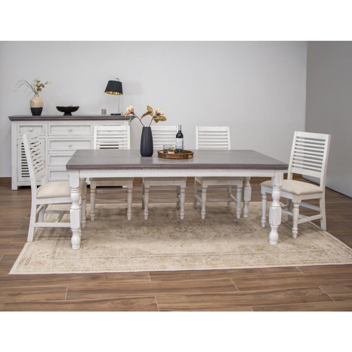 Turned Legs Wooden Chair - Stone - Image 3