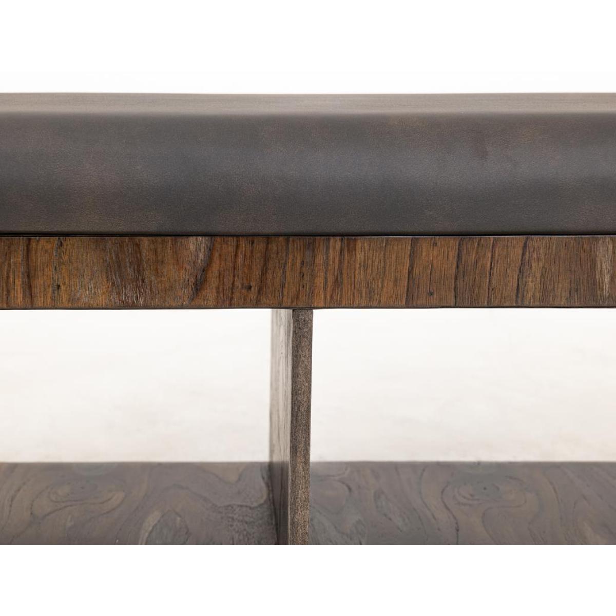 Upholstered Seat Bench with Two Open Shelves – Balam Chairs & Benches Black 8