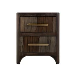Dark Praga 2 Drawer Nightstand