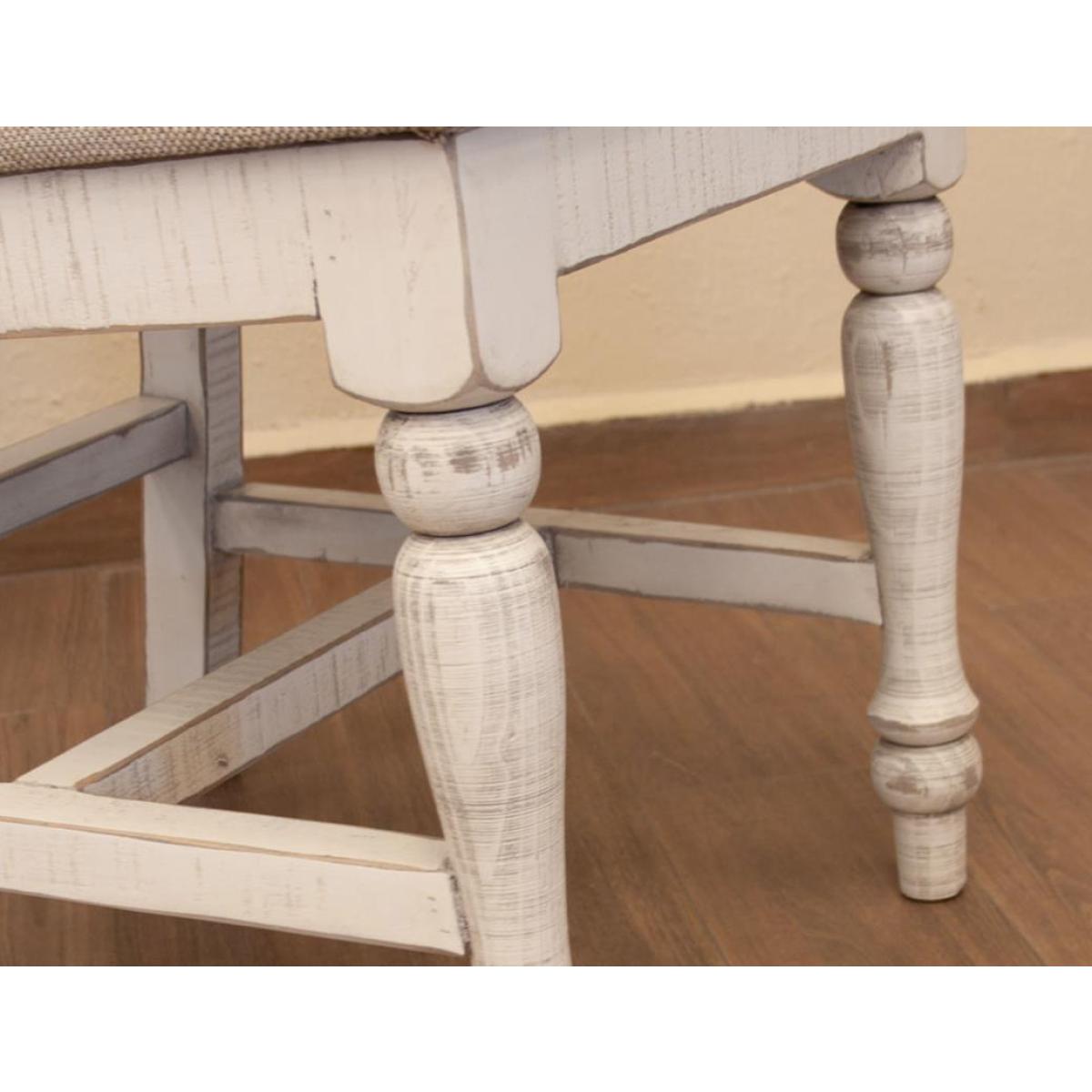 Turned Legs Wooden Chair - Stone - Image 4