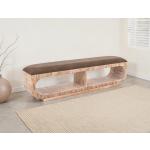 Upholstered Seat Bench with Two Open Shelves - Balam - Image 4