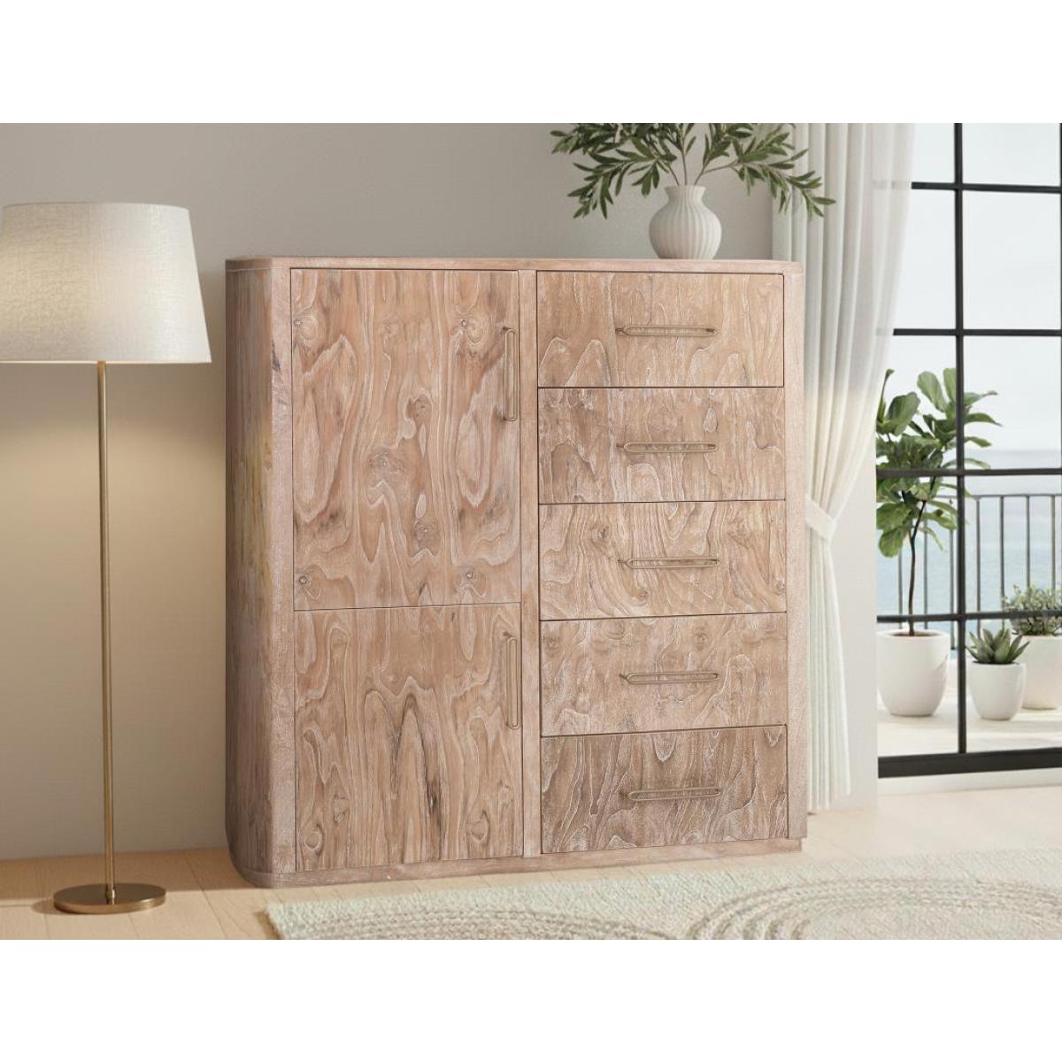 5 Drawer & 2 Door Gentleman's Chest - Balam - Image 5