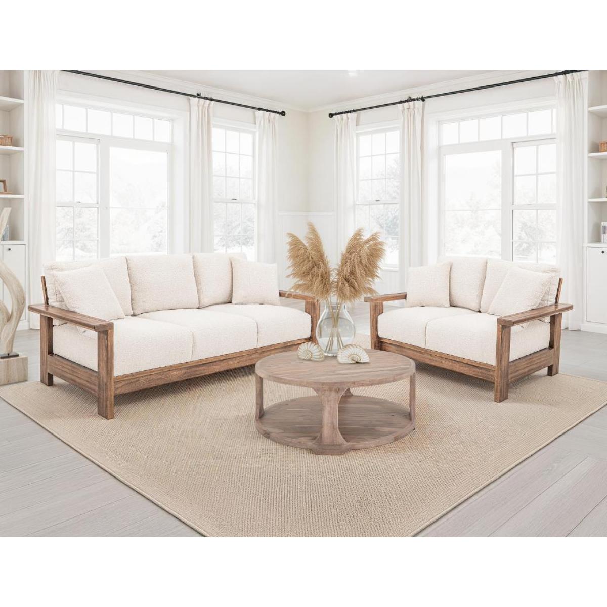 Wooden Frame, Upholstered Sofa - Duna - Image 7