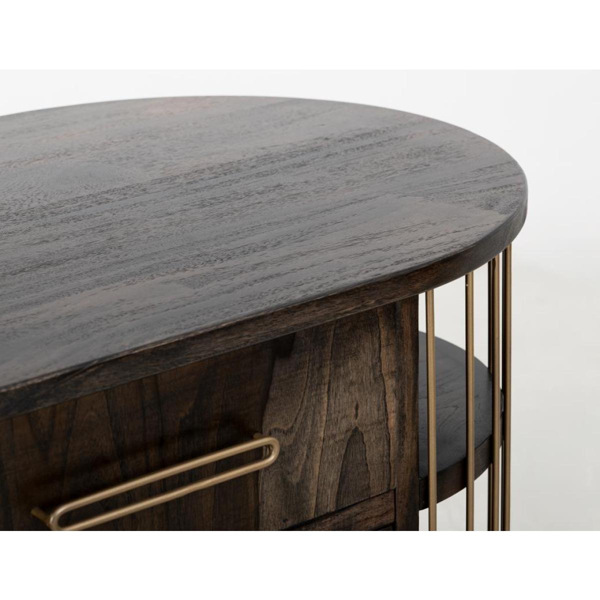 2 Drawer & 4 Door, 6 Shelf Kitchen Island – Balam Dining Storage Black 7