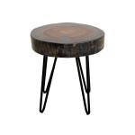 Live Edge Chairside Table - Parota Epoxy