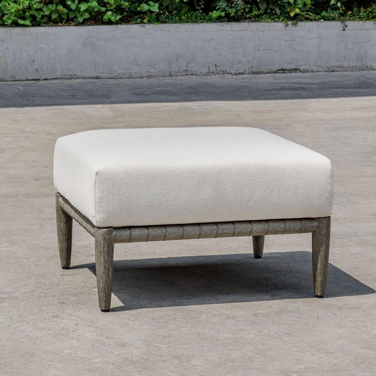Borneo Outdoor Ottoman, Oyster - Image 4