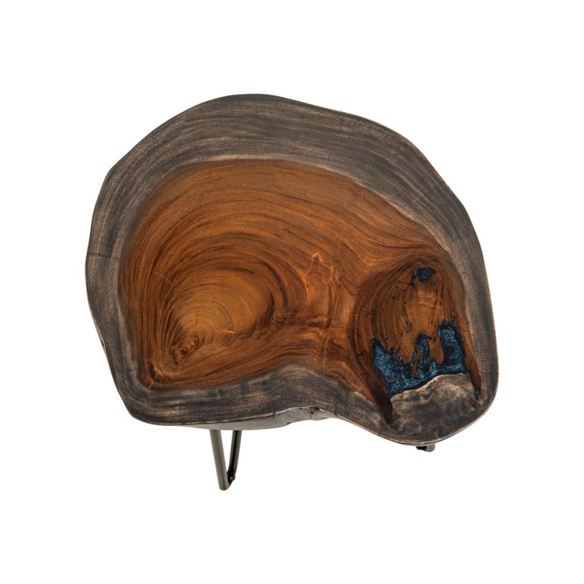 Live Edge End Table - Parota Epoxy - Image 3