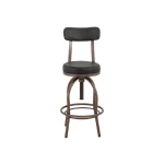 Upholstered Adjustable 24-30" Swivel Iron Base Barstool - Altea