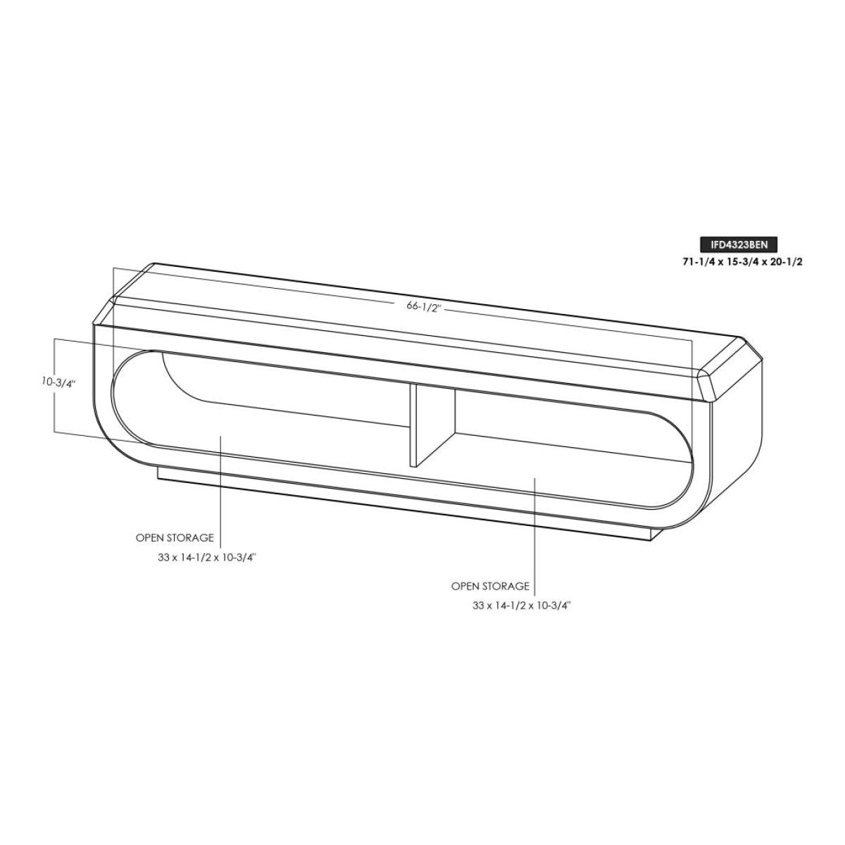 Upholstered Seat Bench with Two Open Shelves - Balam - Image 9