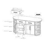 2 Drawer & 4 Door, 6 Shelf Kitchen Island - Balam - Image 10