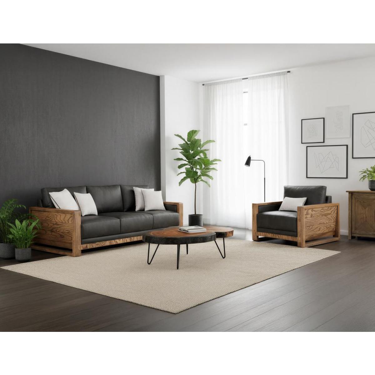 Wooden Frame, Upholstered Sofa - Ancora - Image 2