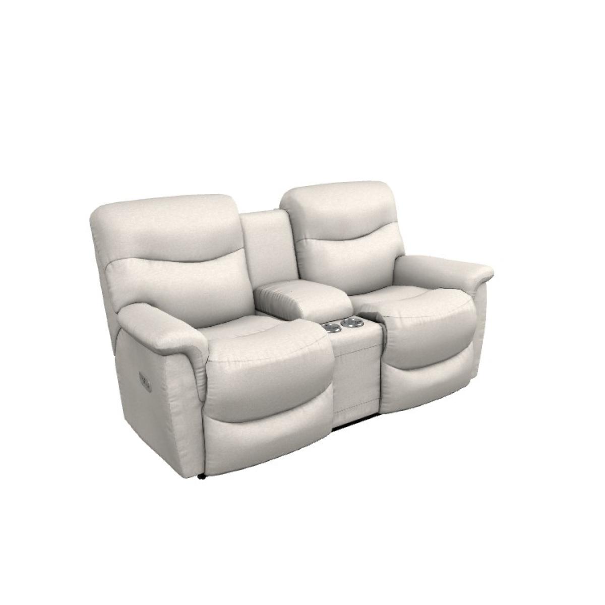 James Power Reclining Loveseat W/ Headrest, Lumbar & Console - Image 2