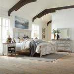 Heartland Queen Panel Bed, Dresser & Mirror, Night Stand