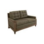 Wooden Frame, Upholstered Loveseat - Xel-Ha II