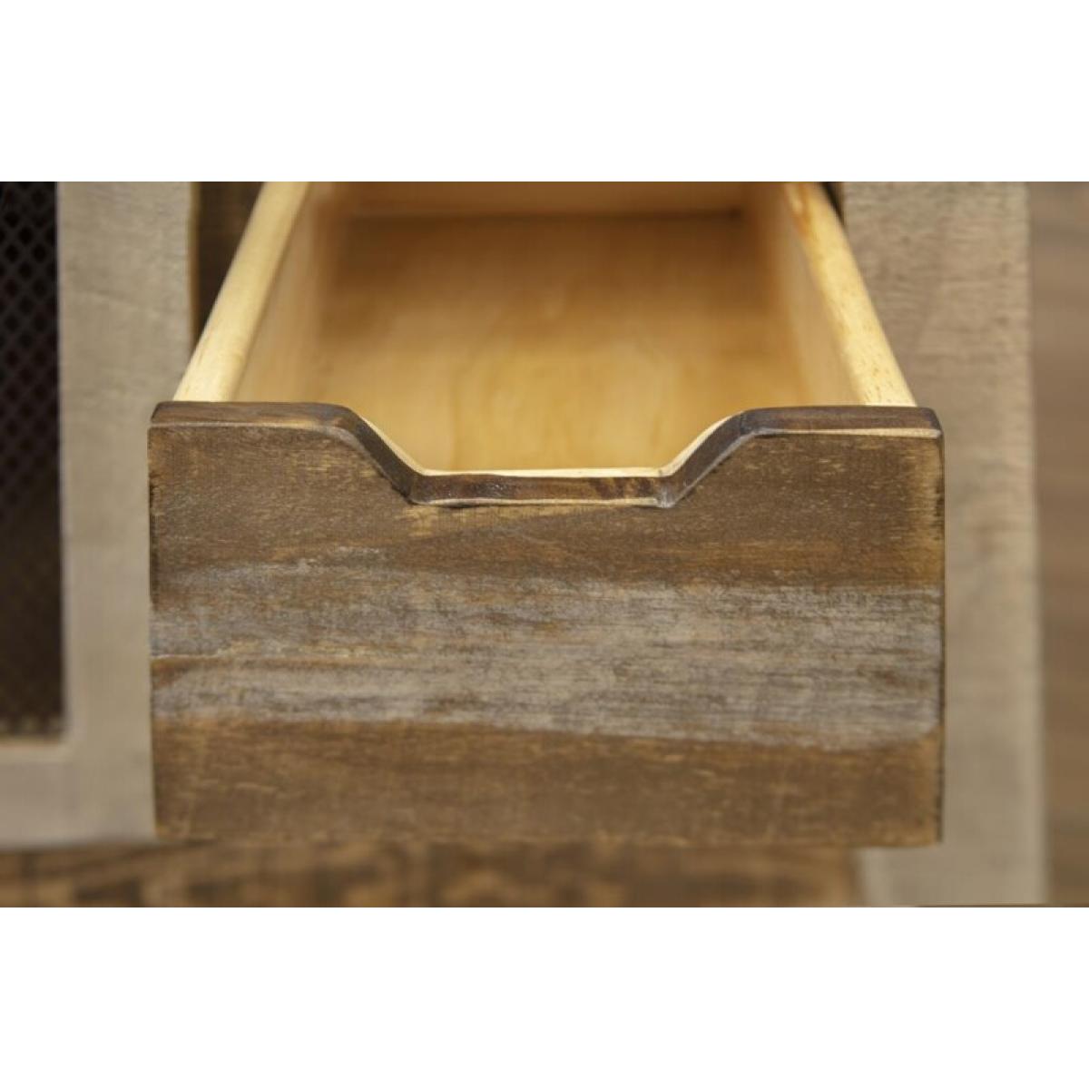 2 Drawer Chairside Table - Antique - Image 5