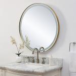 Crofton Lighted Round Mirror, Brass - Image 5
