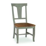 Vista Collection Panel Back Chair in Hickory& Stone