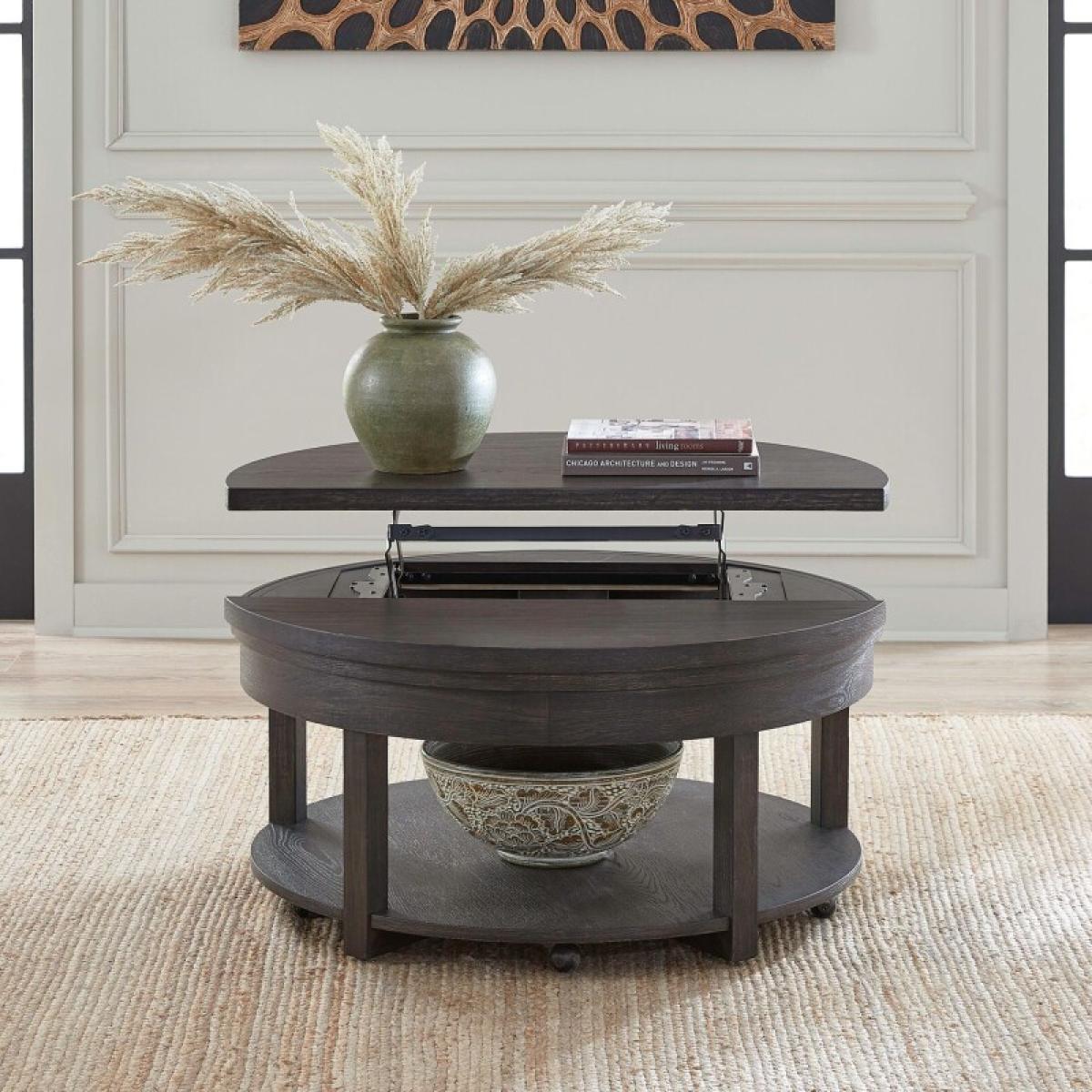 Weston Round Lift Top Cocktail Table - Image 3