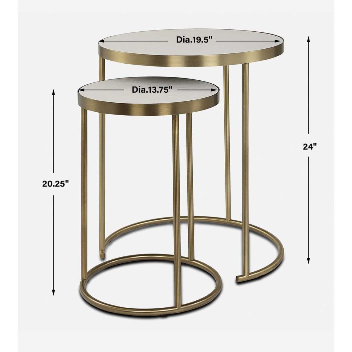 Aragon Nesting Tables, S/2, White - Image 10