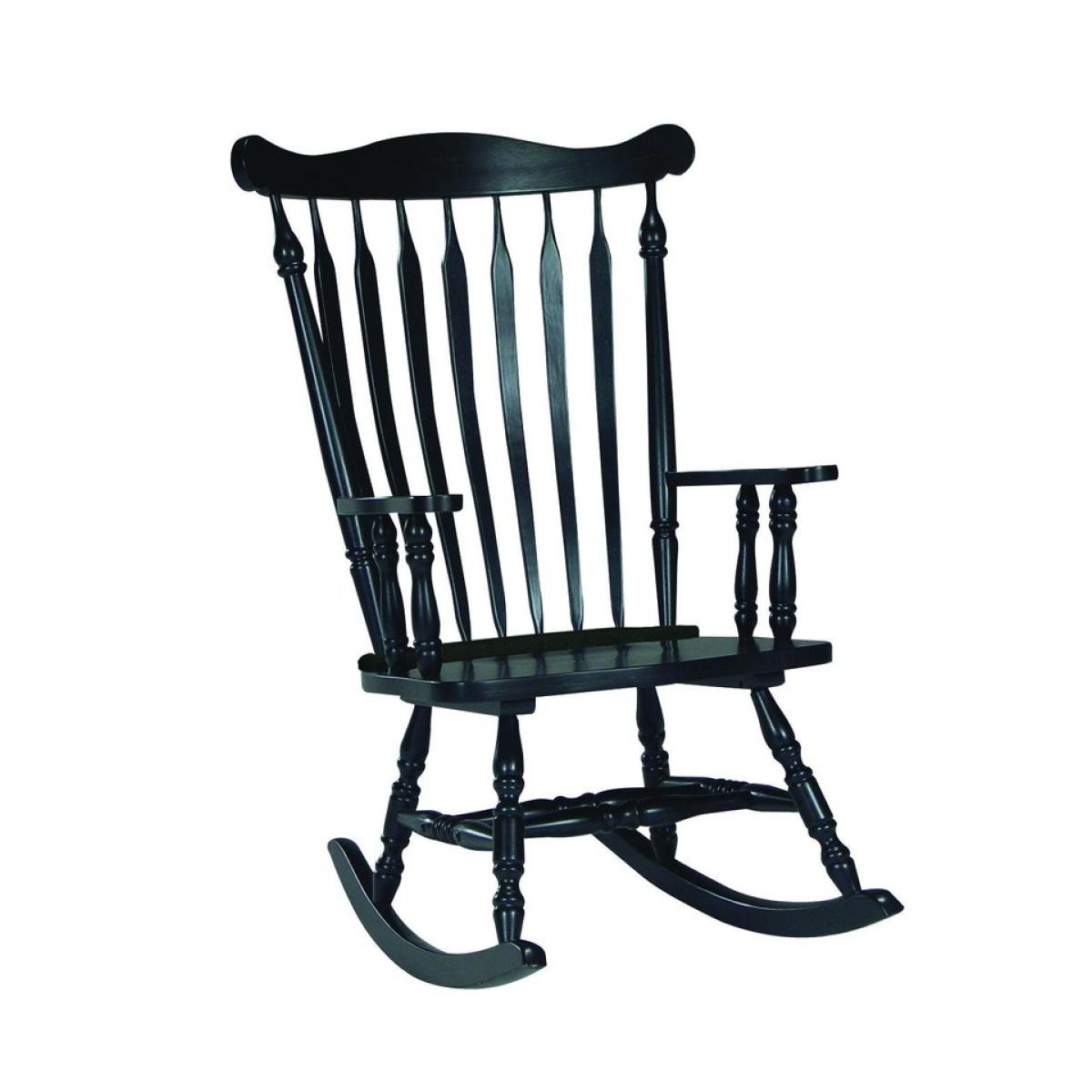 Home Accents - Colonial Rocker in Antique Black - Image 2