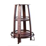 Antique Multicolor, Bistro Table Barrel Shaped with Shelves - Antique - Image 4