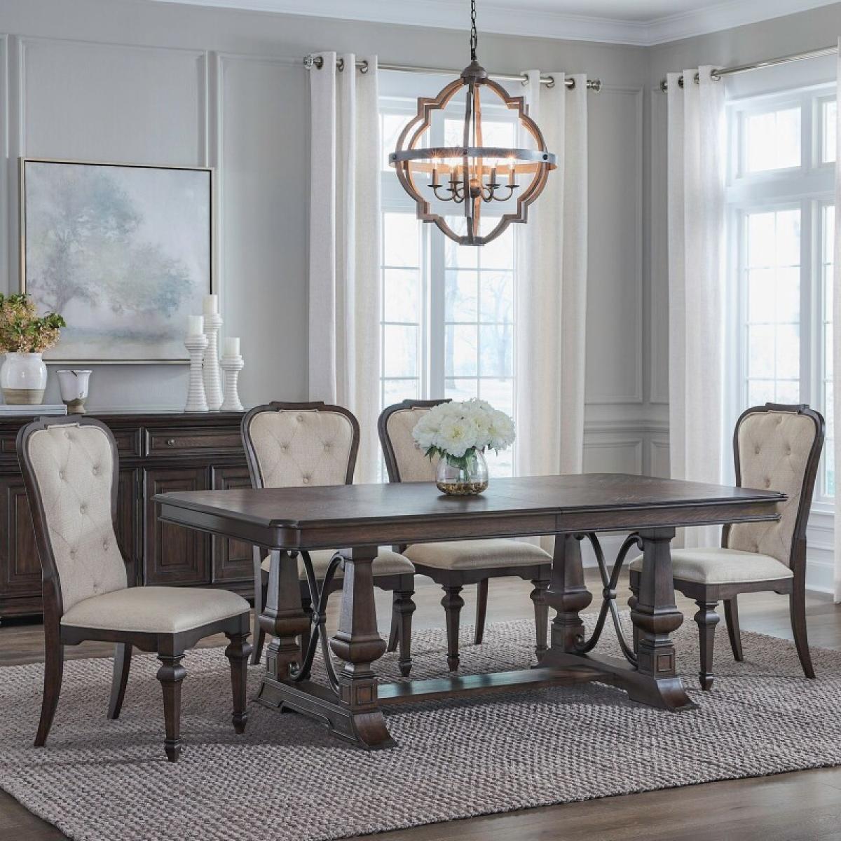 Provence Park Opt 5 Piece Trestle Table Set - Image 2