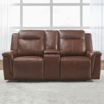 Avery Loveseat w/Console P2 - Cognac