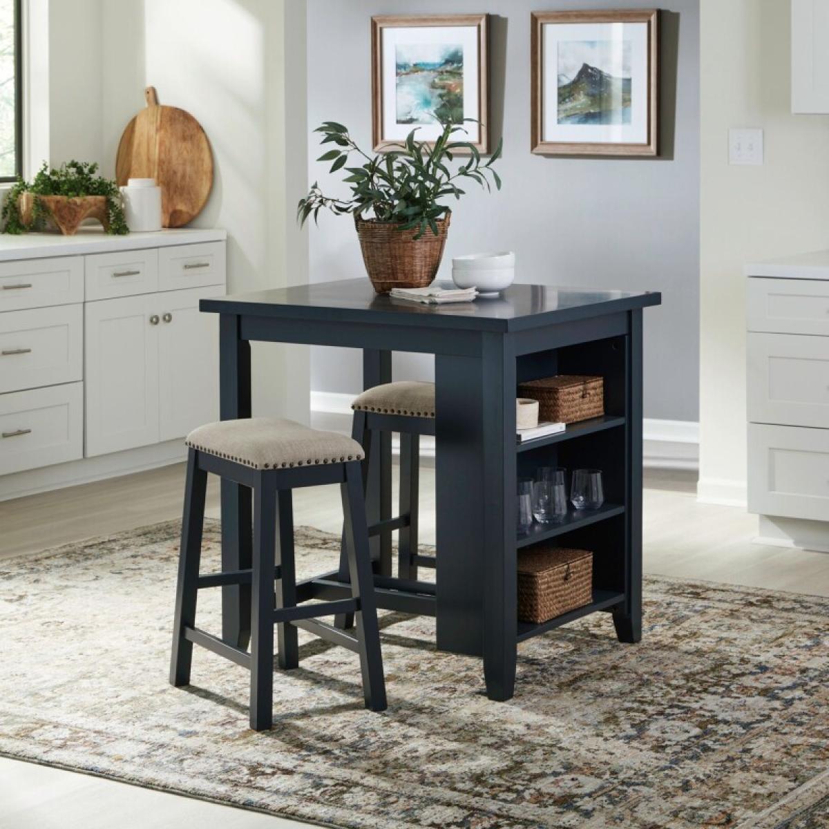 Brook Creek 3 Piece Counter Set - Navy - Image 2