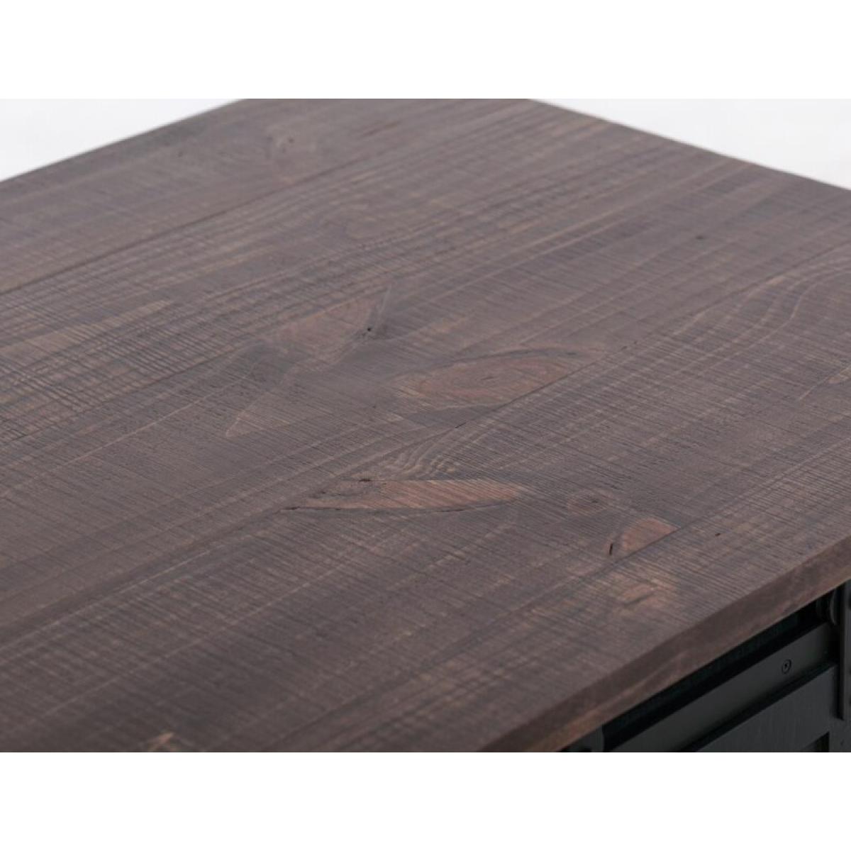 Pueblo 2 Metal Mesh Doors End Table - Image 12