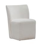 Accent Dining Chair w/ Casters - Ivory - Image 5