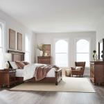 King Panel Bed, Dresser & Mirror, Chest, Night Stand