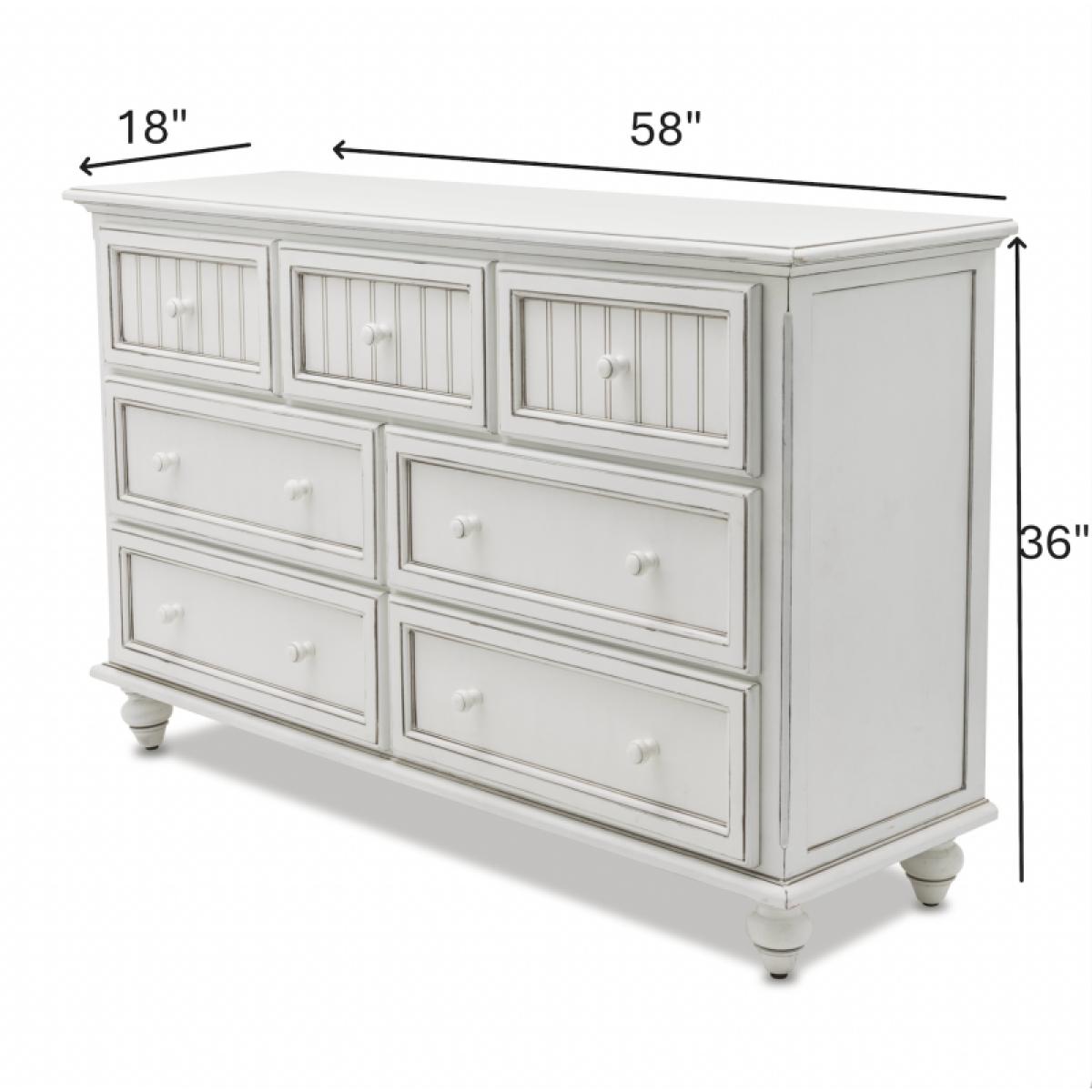 Monaco Blanc 7 Drawer Dresser - Image 9