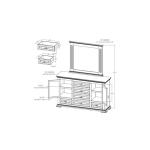 6 Drawer & 2 Door, Dresser - Desire - Image 12