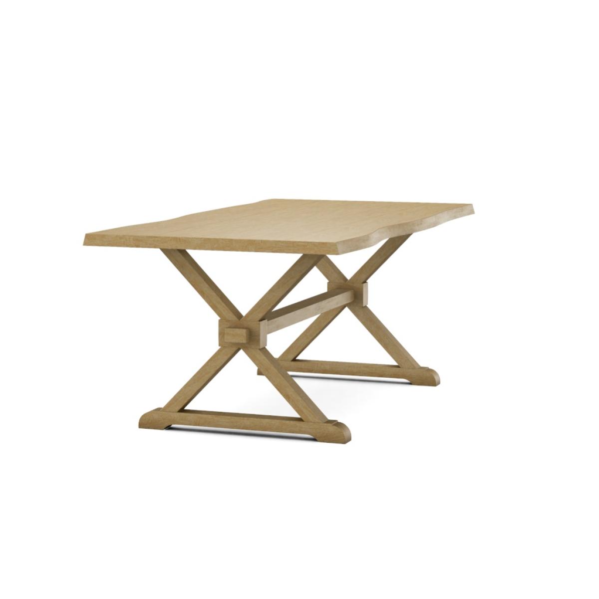 Farmhouse Live Edge Table Top w/ Farmhouse Trestle Base - T-4074A - Image 34