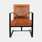 Maguire Genuine Leather Sled Accent Chair