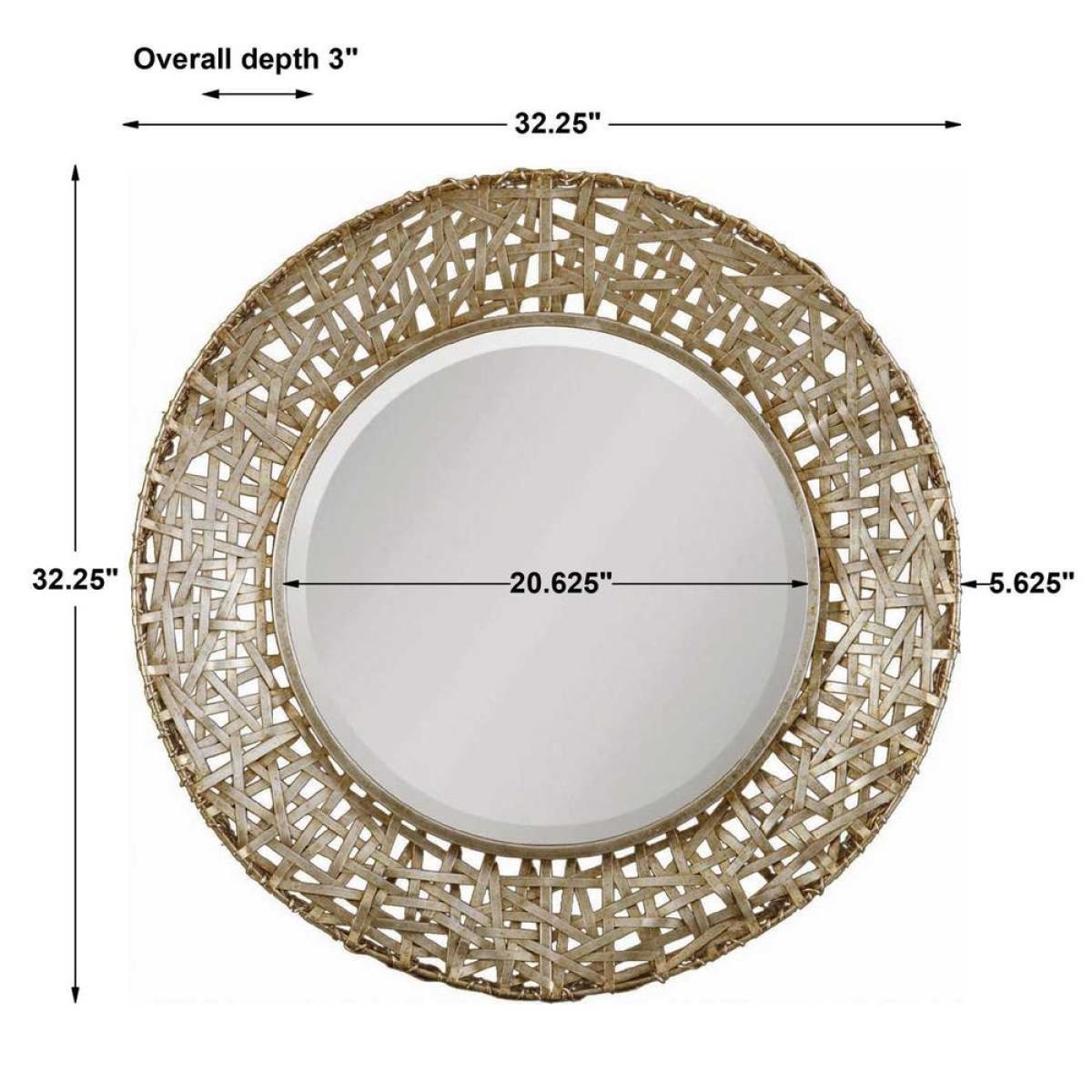 Alita Round Mirror, Champagne - Image 4