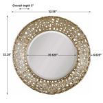 Alita Round Mirror, Champagne - Image 4