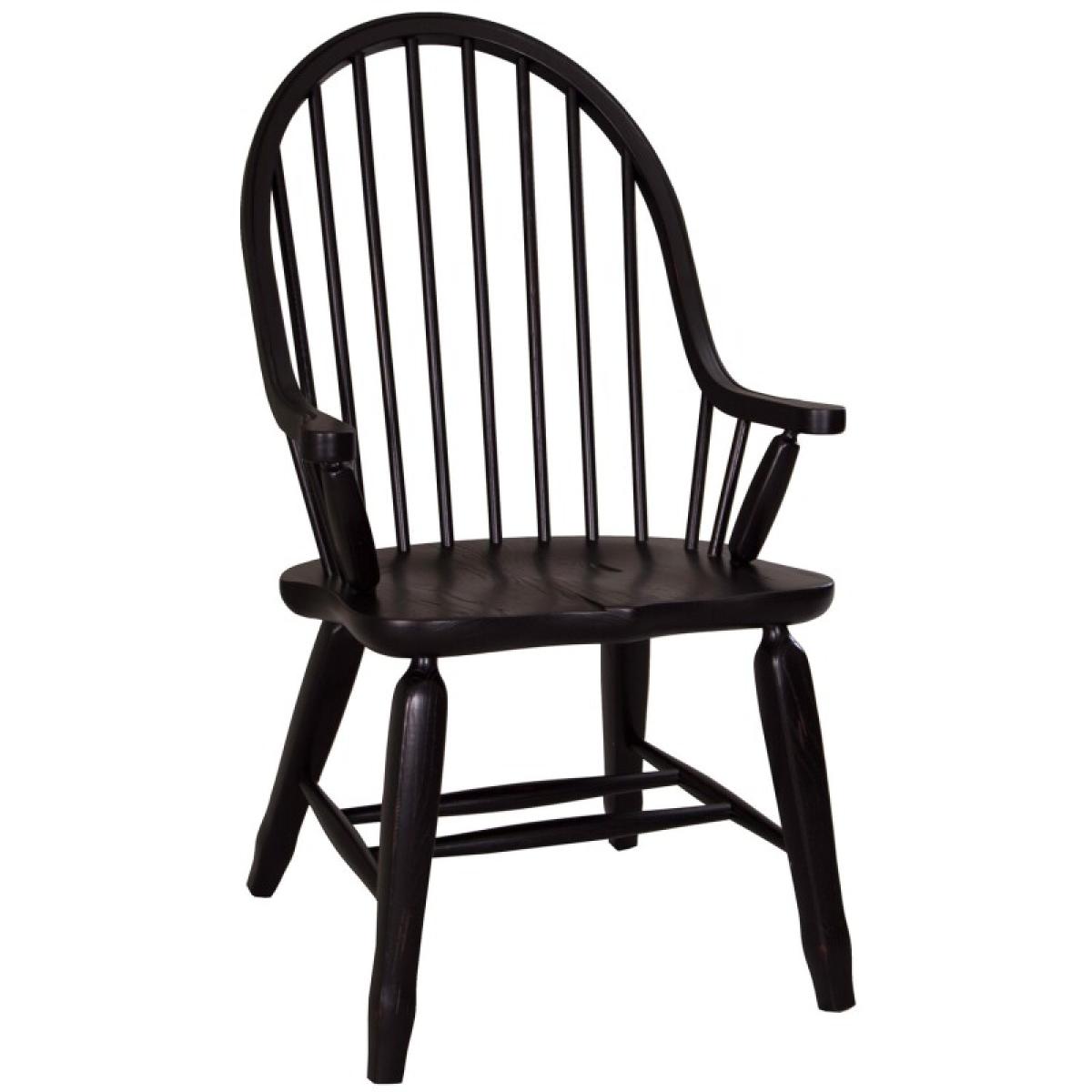 Treasures Bow Back Arm Chair - Black - Image 3