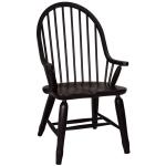 Treasures Bow Back Arm Chair - Black - Image 3