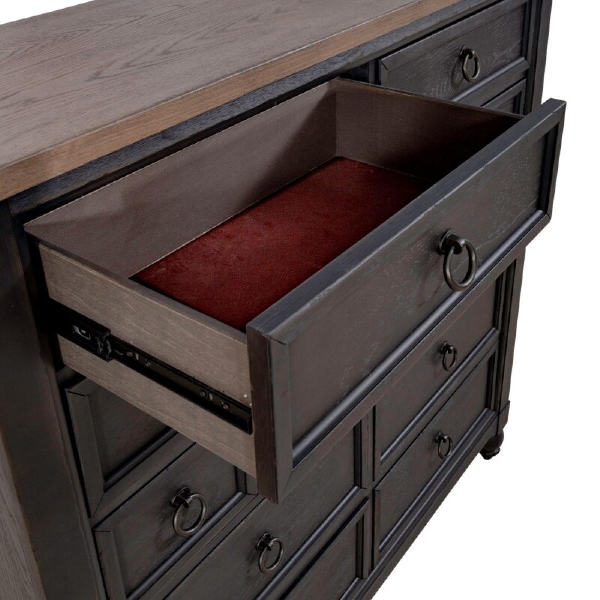 Americana Farmhouse 12 Drawer Chesser - Black - Image 11