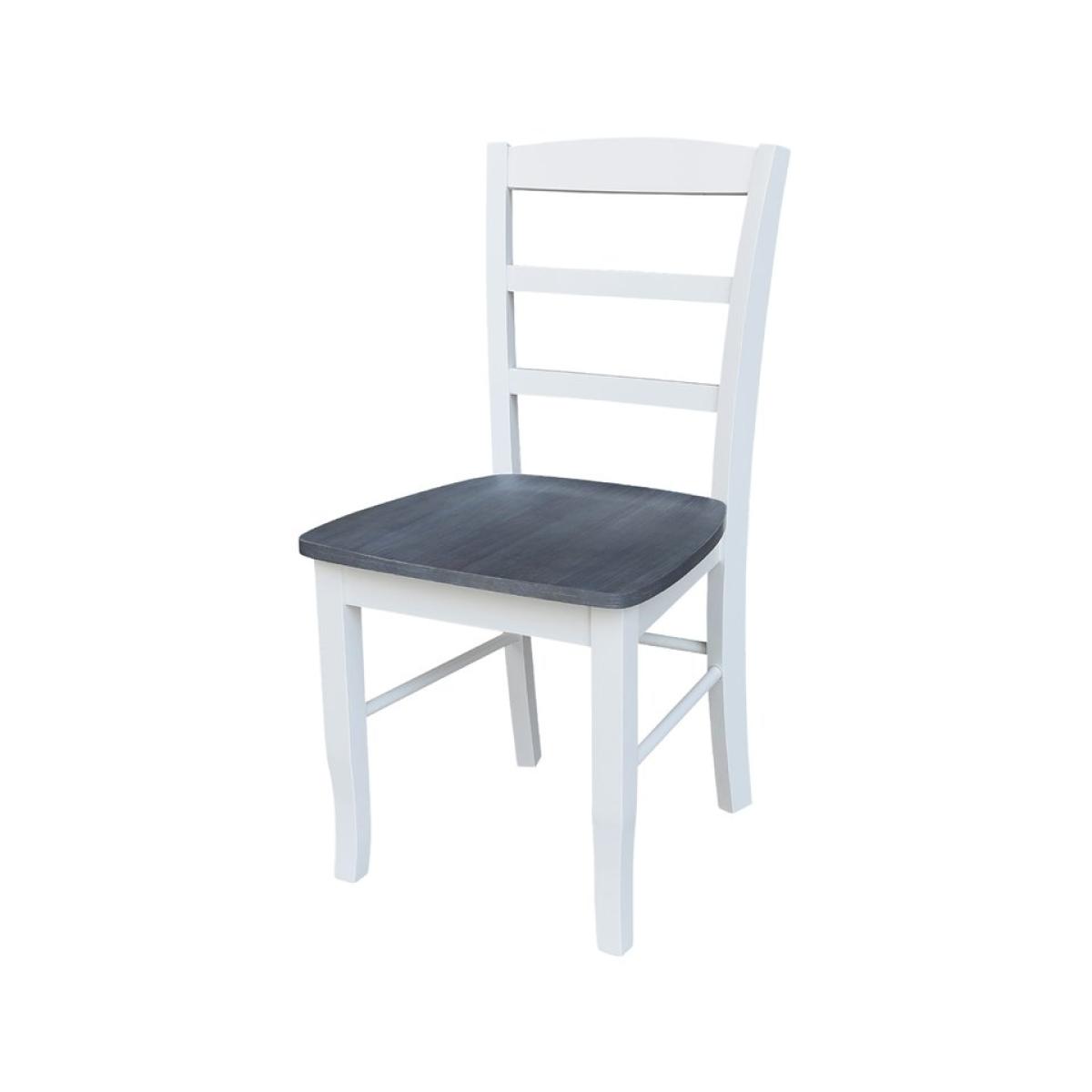 Dining Essentials - Madrid Chair in Heather Gray and White - Image 2