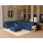 Wooden Frame & Base, Upholstered Square Ottoman - Georgia - Image 3