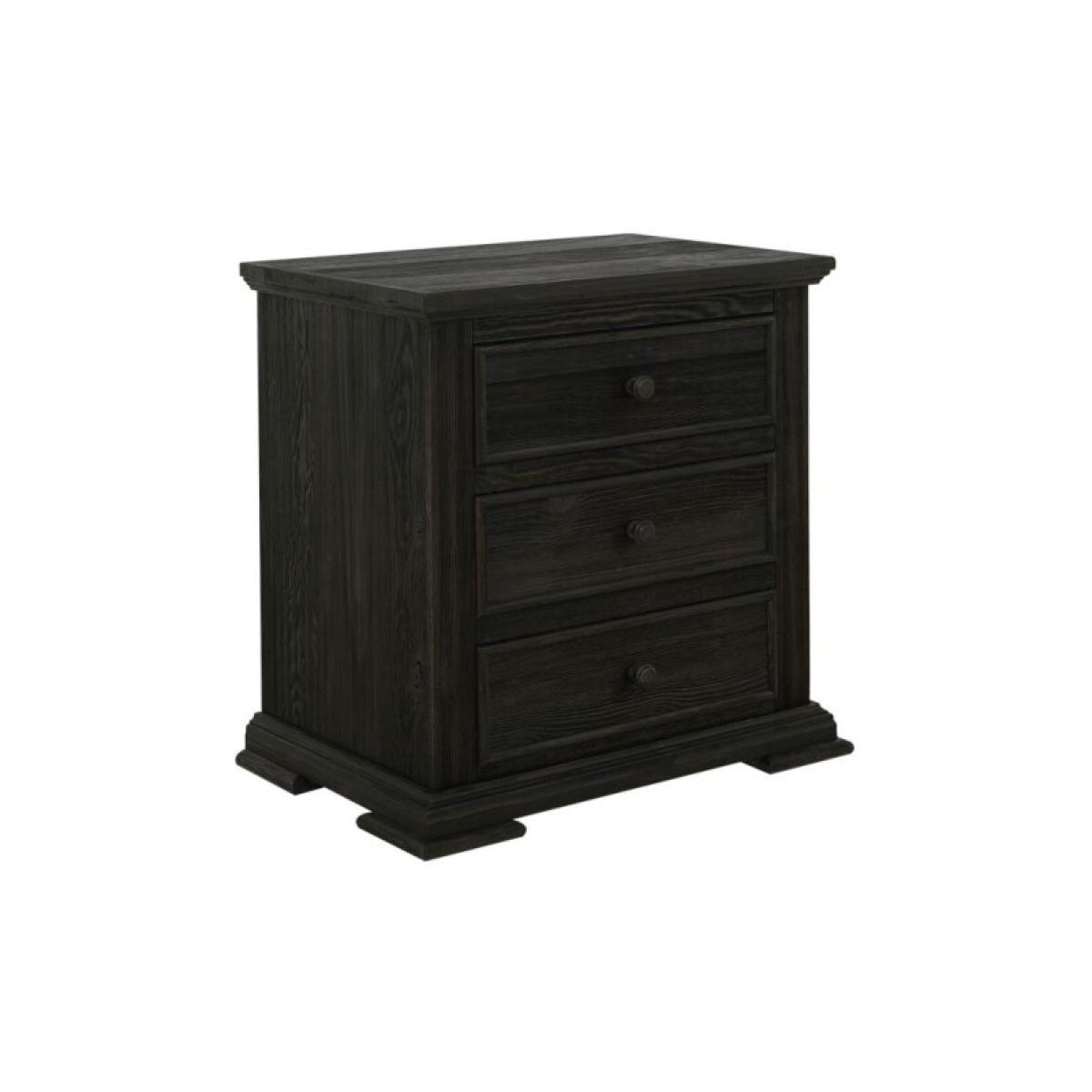 3 Drawer, Nightstand - Terra Dark - Image 3
