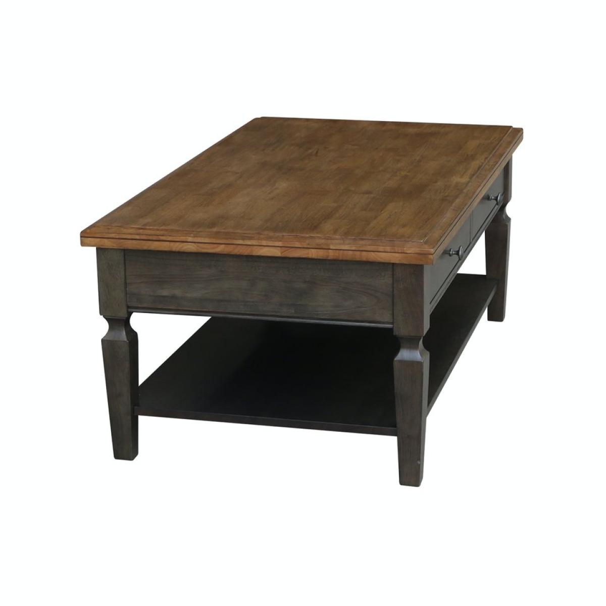 Home Accents - Vista Coffee Table in Hickory & Coal - Image 5