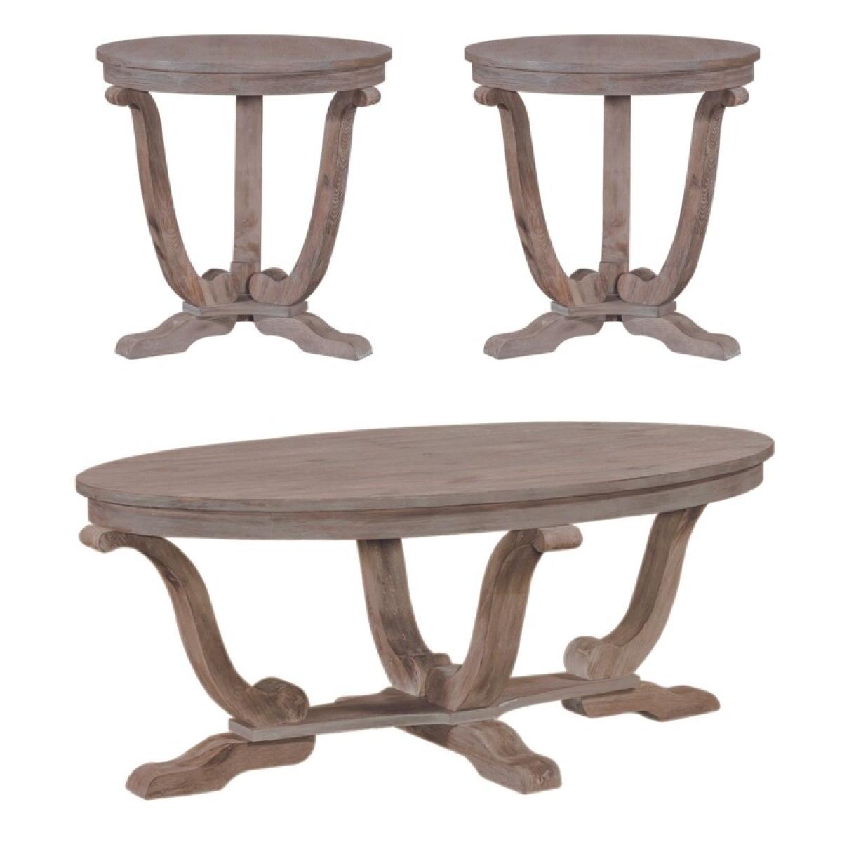Greystone Mill 3 Piece Set (1-Cocktail 2-End Tables) - Image 3