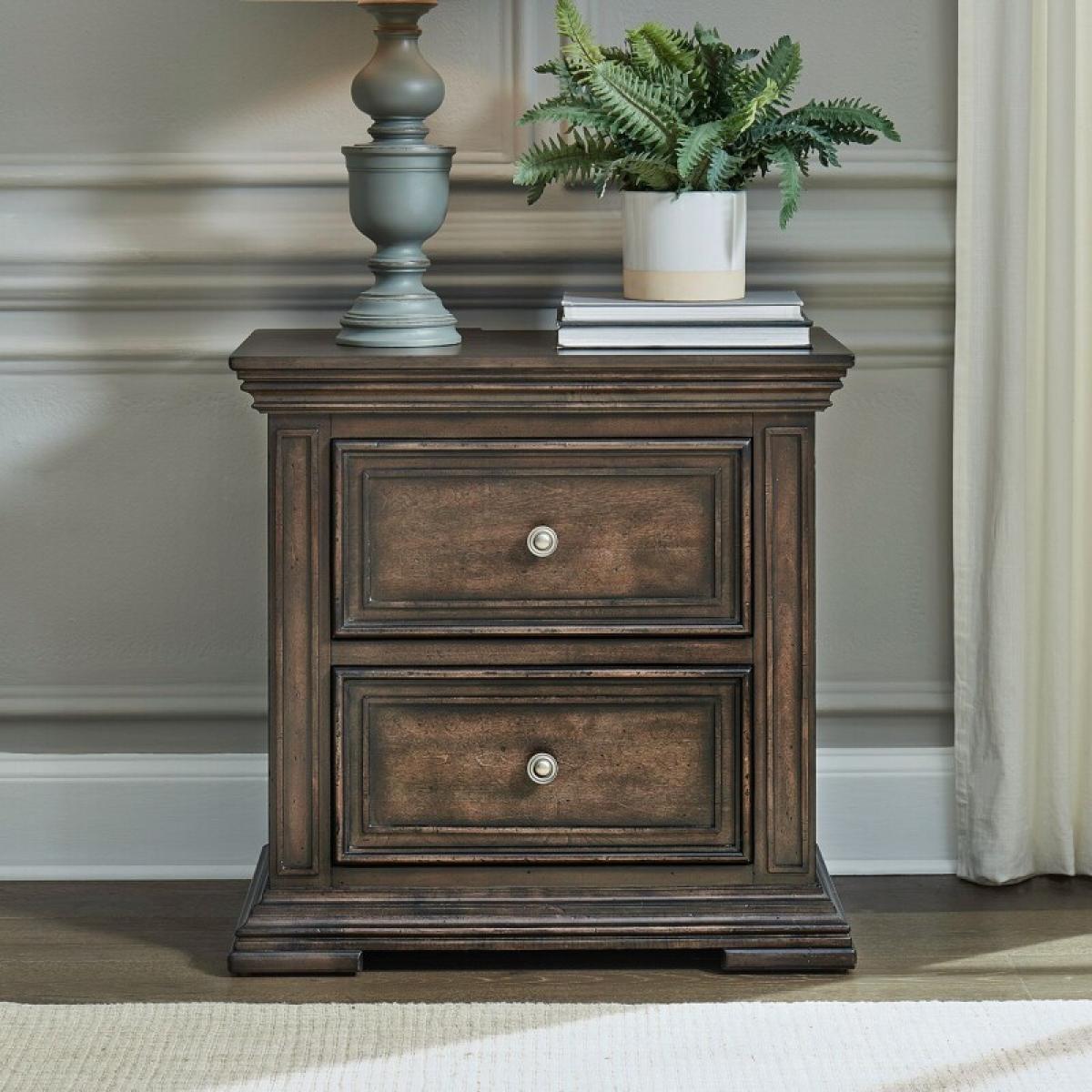 Big Valley 2 Drawer Night Stand w/ Charging Station - Image 2